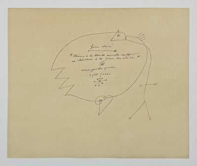 Joan Miro (after) Femme a la blonde aisselle coiffant sa chevelure a la lueur des etoiles (Woman with Blond Armpit Combing her Hair by the Light of the Stars), Plate V (Cramer No. 58) 1959