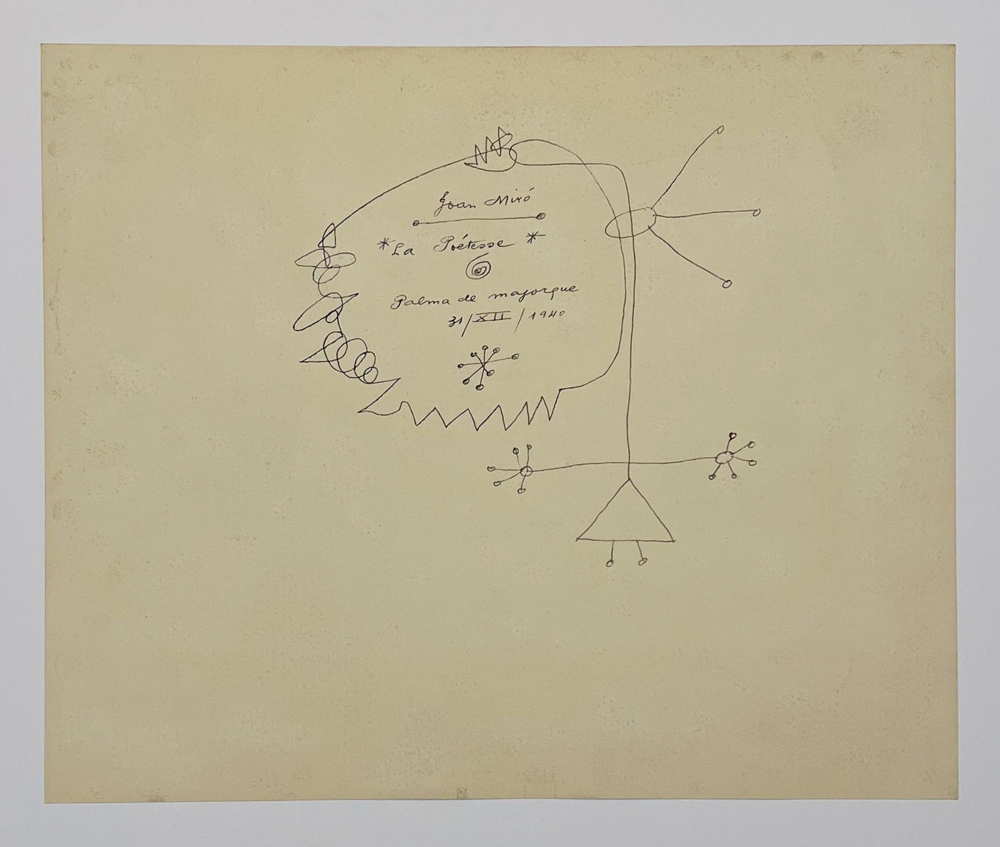 Joan Miro (after) La Poetesse (The Poetess), Plate XIII (Cramer No. 58) 1959