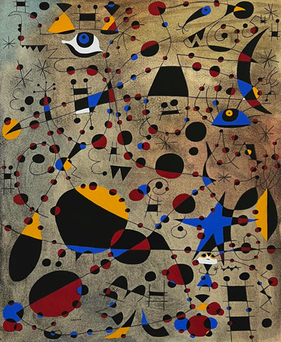 Joan Miro (after) Le 13 l'echelle a frole le firmament (On the 13th the Ladder Brushed the Firmament), Plate XII (Cramer No. 58) 1959