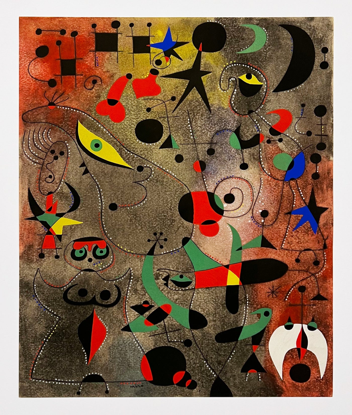 Joan Miro (after) Le reveil au petit jour (Awakening in the Early Morning), Plate XIV (Cramer No. 58) 1959