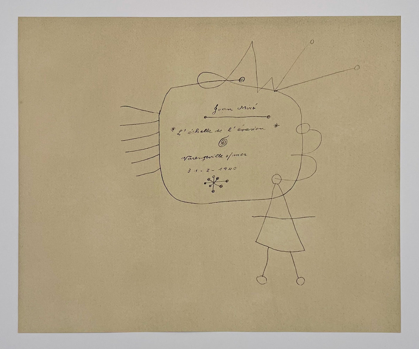 Joan Miro (after) L'echelle de l'evasion (The Escape Ladder), Plate II (Cramer No. 58) 1959