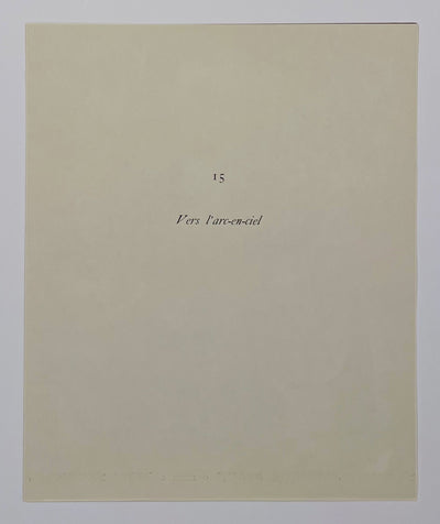 Joan Miro (after) Vers l'arc-en-ciel (Toward the Rainbow), Plate XV (Cramer No. 58) 1959