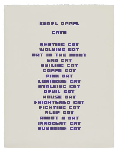 Karel Appel About a Cat 1978