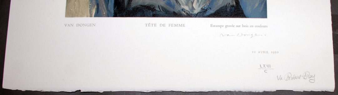 Kees Van Dongen (after) Tete de Femme 1950 – Georgetown Frame Shoppe