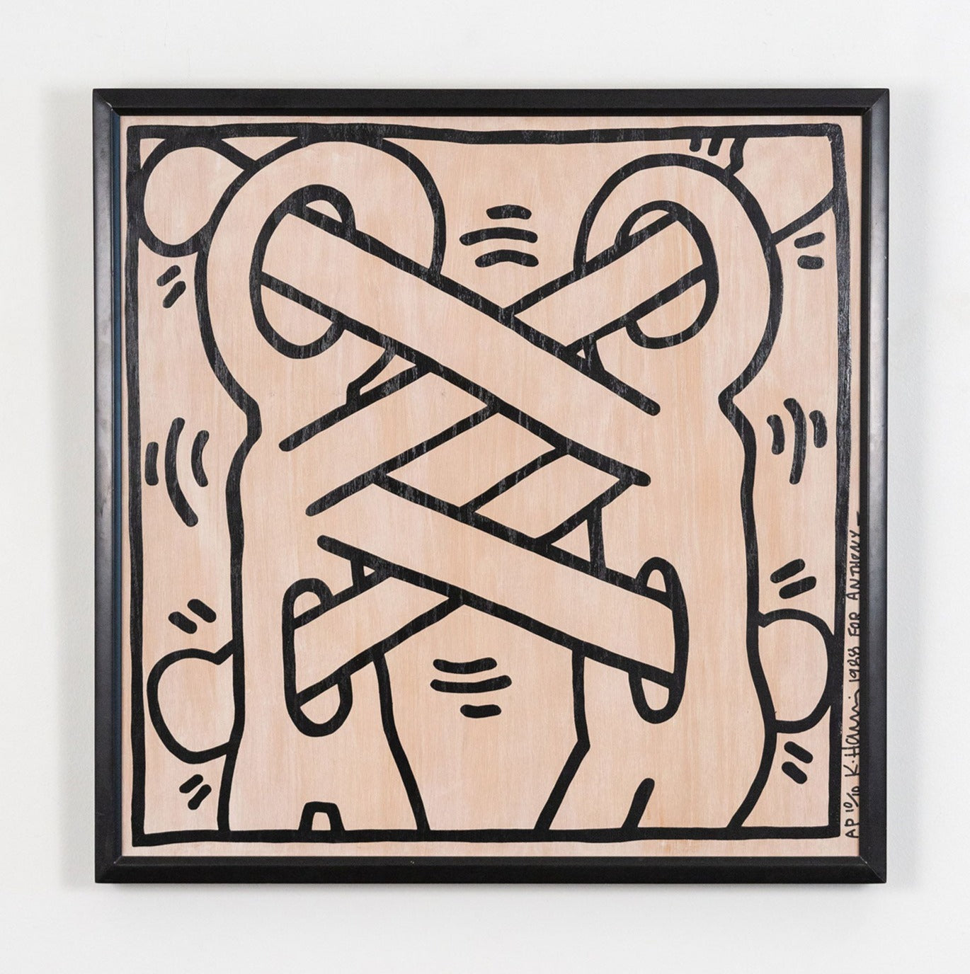 Keith Haring Art Attack on AIDS 1988