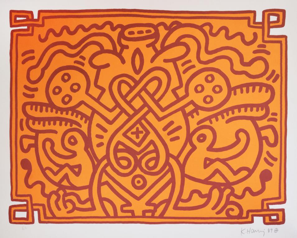Keith Haring Chocolate Buddha 4 1989