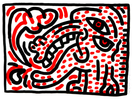 Keith Haring Ludo Plate 4 1985