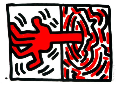 Keith Haring Ludo Plate 5 1989