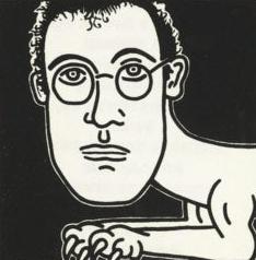 Keith Haring Self Portrait (Palladium Dinner Invite) 1985