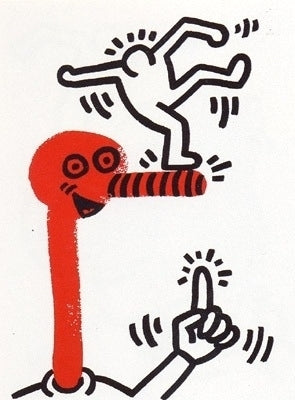 Keith Haring The Story of Red and Blue Plate 1 1989