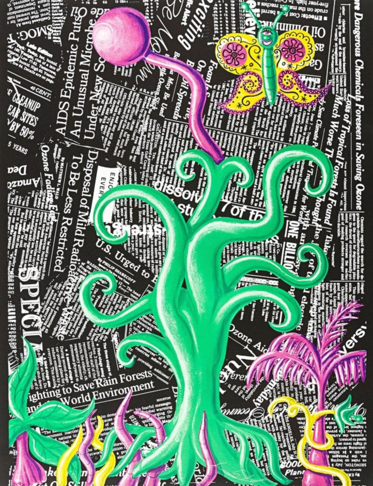 Kenny Scharf Untitled from Columbus: In Search of a New Tomorrow 1992