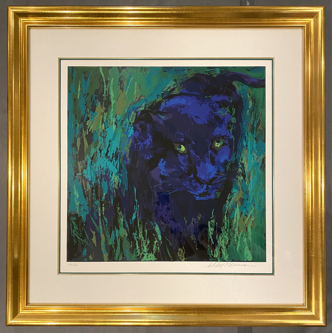 LeRoy Neiman Portrait of a Black Panther 2004