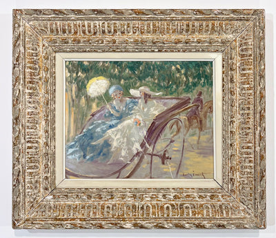 Louis Icart Deux Elegants en Calèche