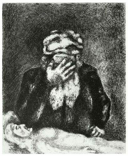 Marc Chagall Abraham Weeping for Sarah (Cramer 29) 1956