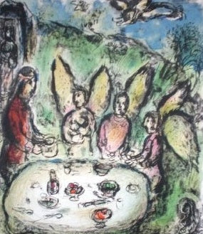 Marc Chagall Abraham and the Three Angels (Mourlot 948) 1979