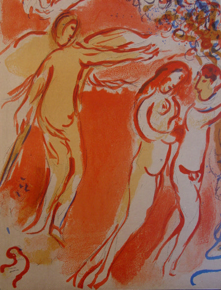 Marc Chagall Adam and Eve are Banished from Paradise (Cramer 42) 1960