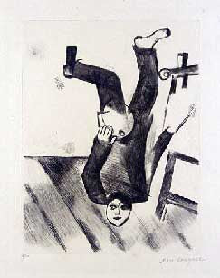 Marc Chagall At the Easel, from Mein Leiben (Cramer 2) 1923
