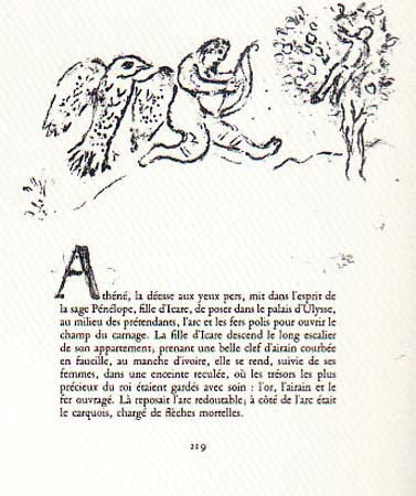 Marc Chagall Athene la deesse aux yeux pers (Cramer 96) 1975