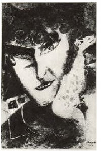 Marc Chagall Auto-Portrait Avce Chèvre (Self-Portrait with Goat) (Mourlot 3) 1922