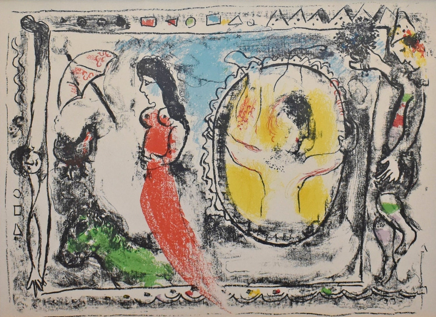 Marc Chagall Behind the Looking Glass (Mourlot 412, Cramer 59) 1964
