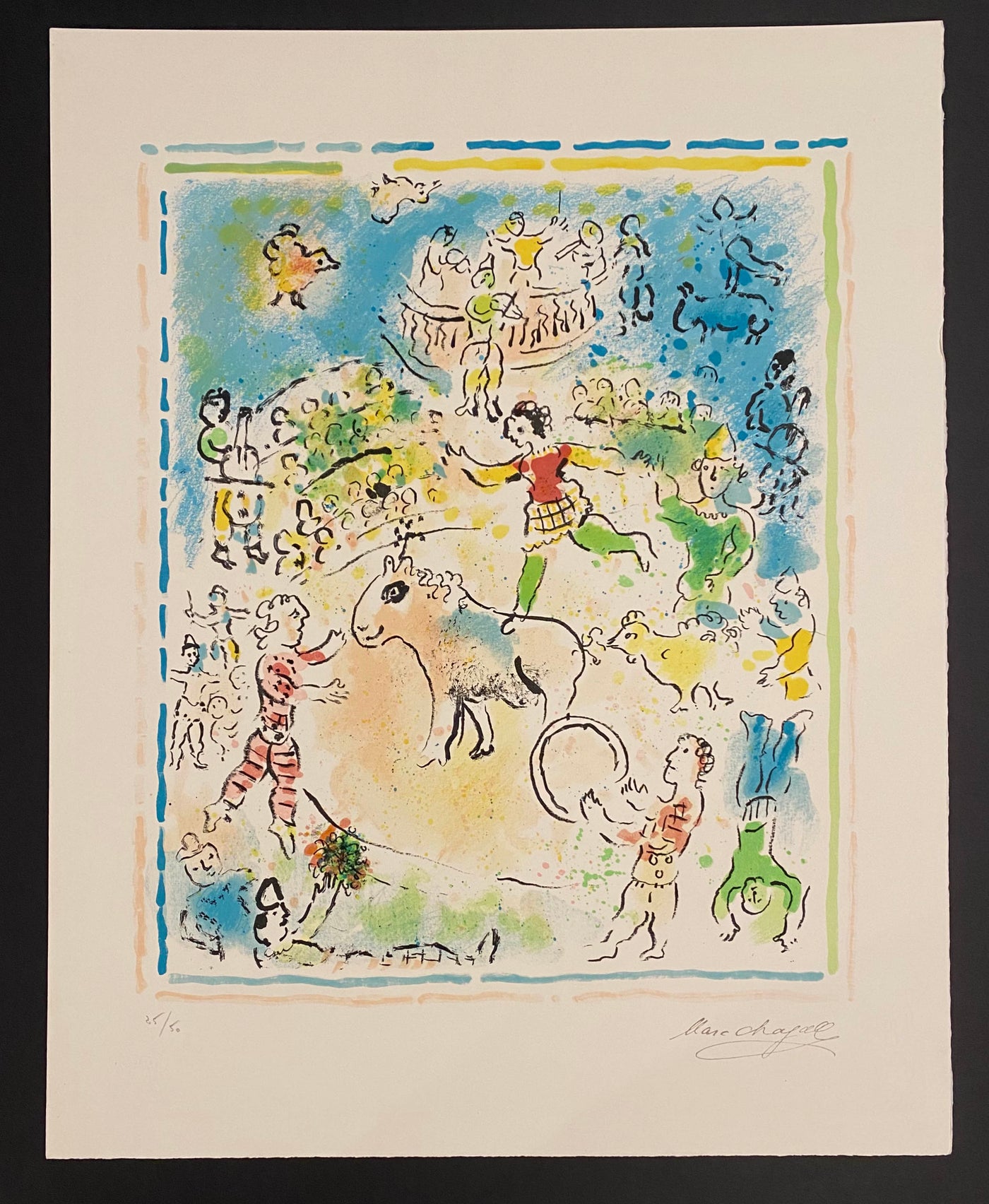 Marc Chagall Burlesque au Cirque (Mourlot 1046) 1985