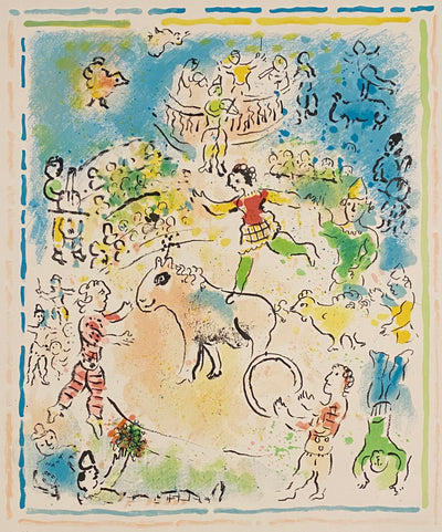 Marc Chagall Burlesque au Cirque (Mourlot 1046) 1985