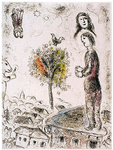 Marc Chagall Celui Qui Dit Les Choses Sans Rien Dire 1975