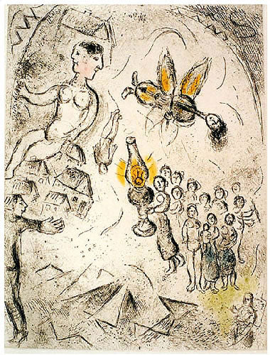 Marc Chagall Celui Qui Dit Les Choses Sans Rien Dire (Cramer 99) 1975