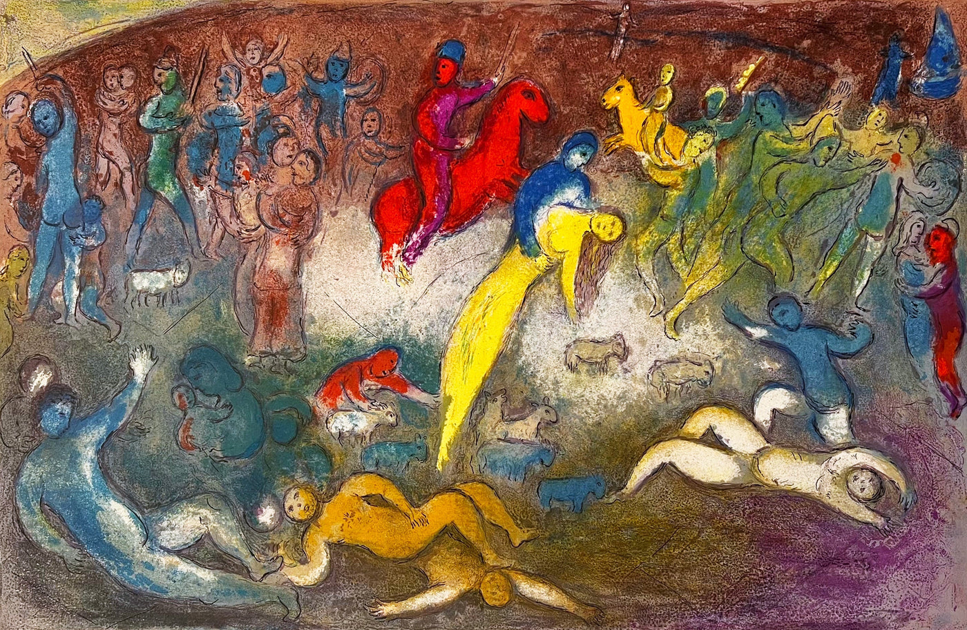 Marc Chagall Chloe Is Carried Off by the Methymneans, from Daphnis and Chloe (Mourlot 327, Cramer 46) 1961