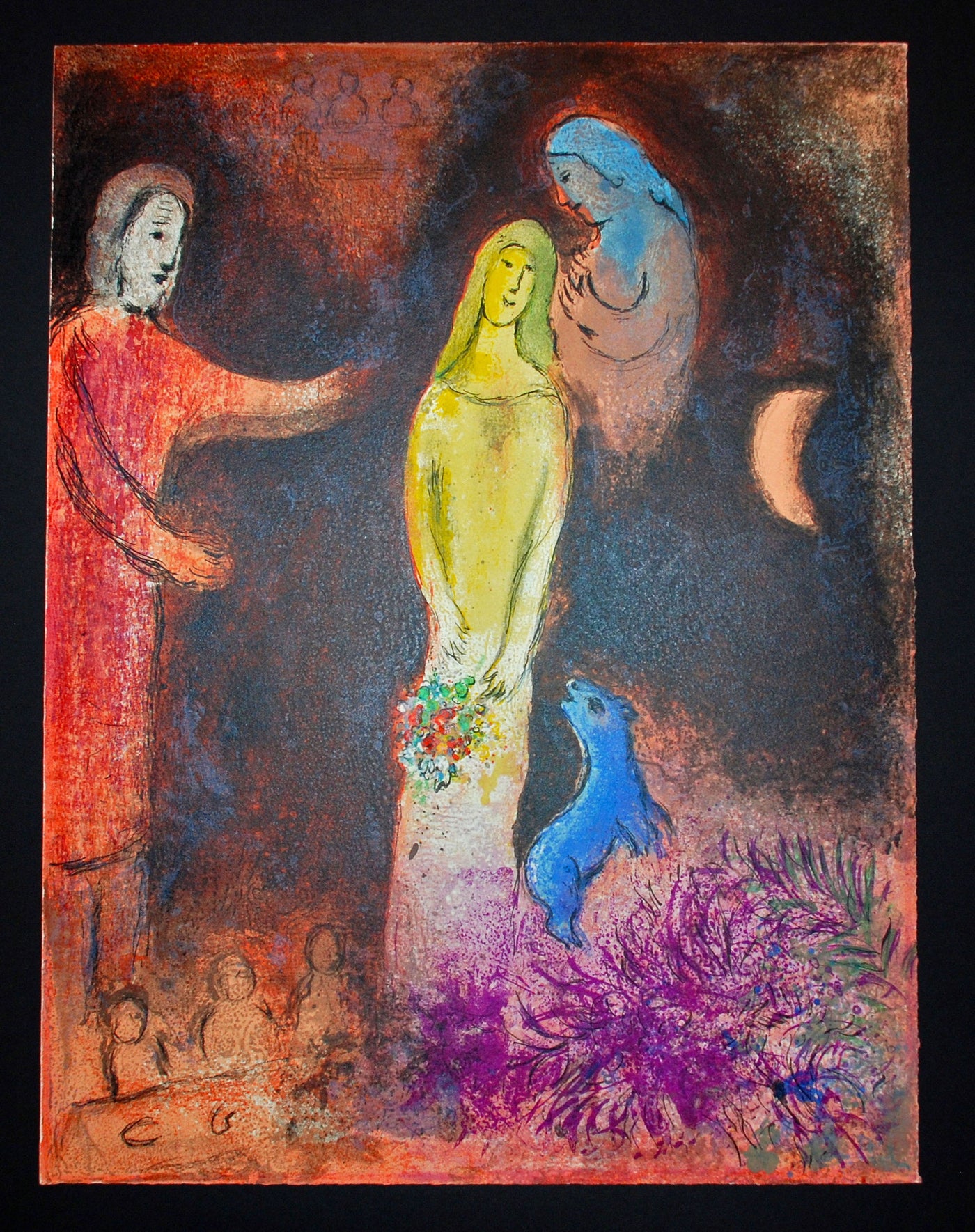 Marc Chagall Chloe Is Dressed and Braided by Cleariste, from Daphnis and Chloe (Mourlot 345, Cramer 46) 1961