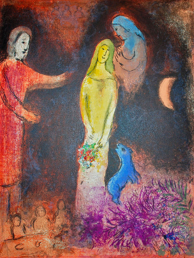 Marc Chagall Chloe Is Dressed and Braided by Cleariste, from Daphnis and Chloe (Mourlot 345, Cramer 46) 1961