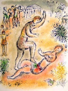 Marc Chagall Combat Between Ulysses and Irus (Cramer 96) 1975