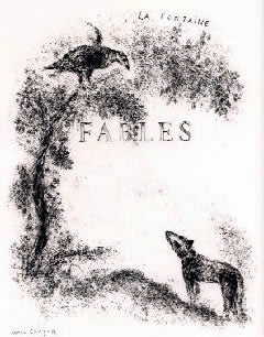 Marc Chagall Cover from Les Fables de la Fontaine, Volume I 1952