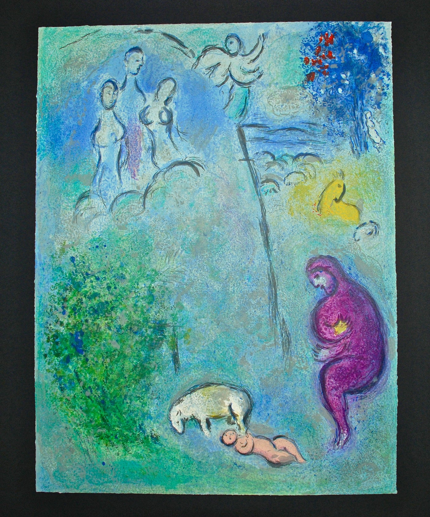 Marc Chagall Daphnis Discovers Chloe, from Daphnis and Chloe (Mourlot 310, Cramer 46) 1961