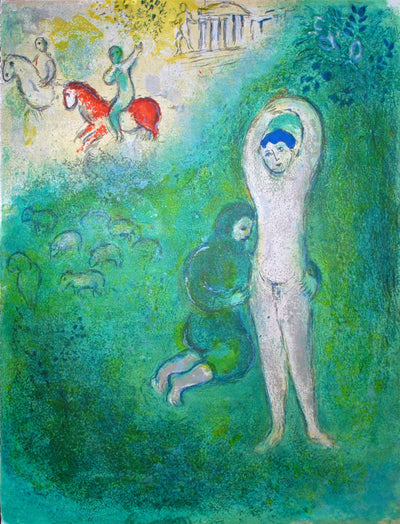Marc Chagall Daphnis and Gnathon, from Daphnis and Chloe (Mourlot 343, Cramer 46) 1961