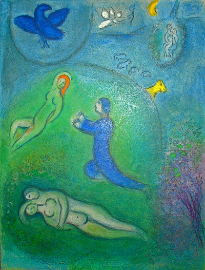Marc Chagall Daphnis and Lycenion, from Daphnis and Chloe (Mourlot 336, Cramer 46) 1961