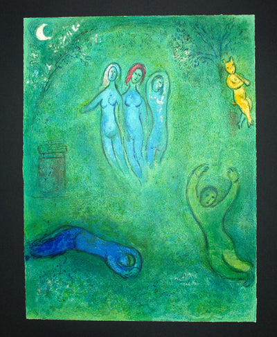 Marc Chagall Daphnis's Dream and the Nymphs, from Daphnis and Chloe (Mourlot 325, Cramer 46) 1961