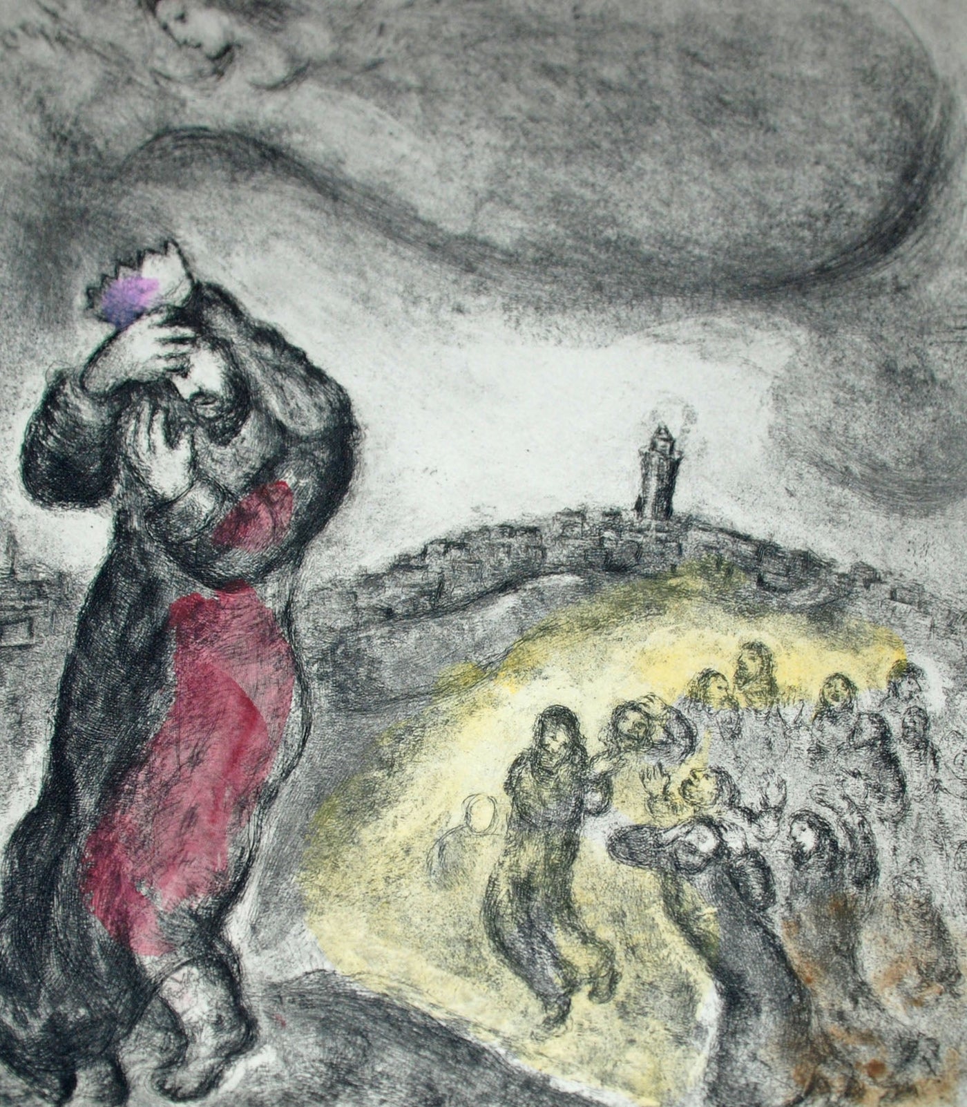Marc Chagall David Ascending the Mount of Olives (Cramer 30) 1958