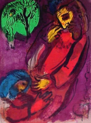 Marc Chagall David and Absalom (Cramer 25 Mourlot 133) 1956