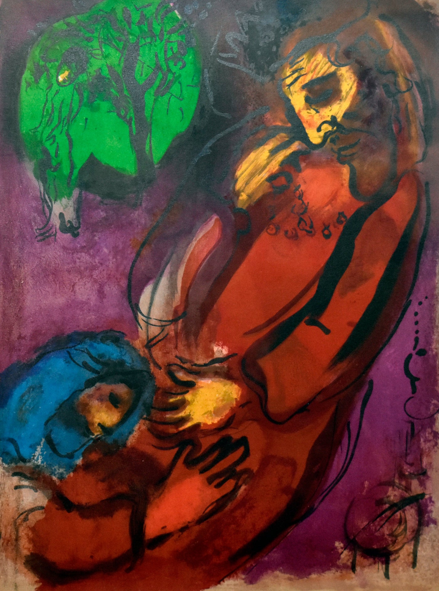 Marc Chagall David and Absalom (Cramer 25 Mourlot 133) 1956
