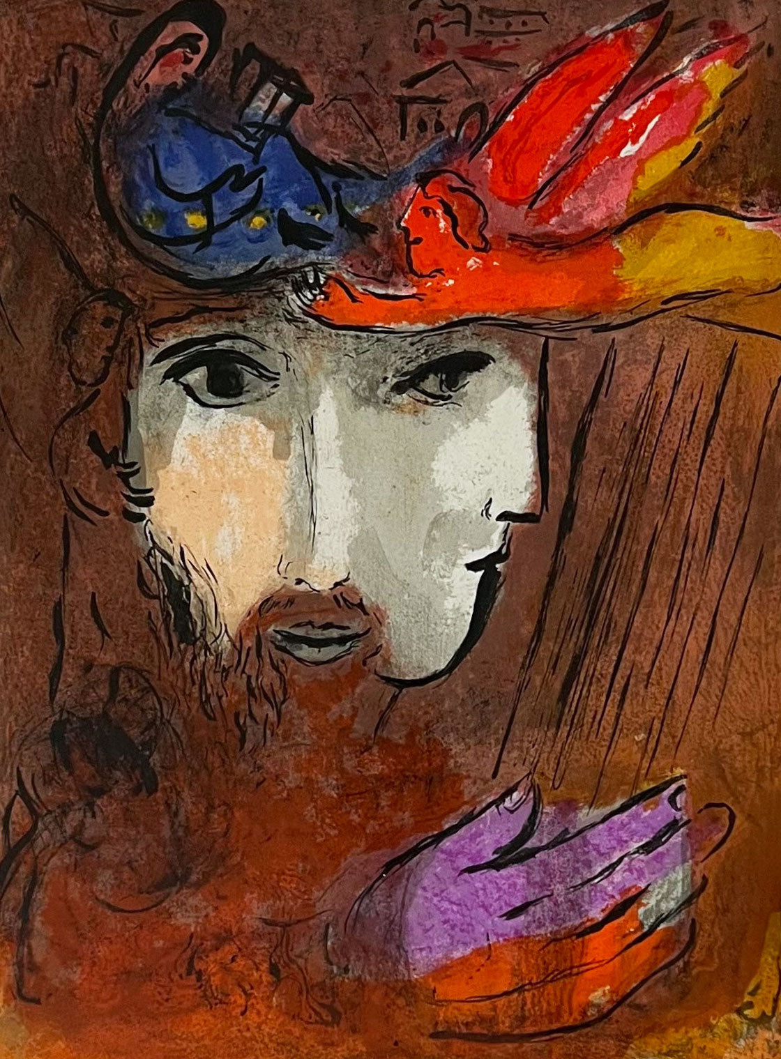 Marc Chagall David and Bathsheba (Cramer 25 Mourlot 132) 1956