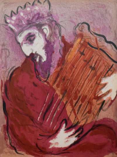 Marc Chagall David and His Harp (Cramer 25 Mourlot 134) 1956