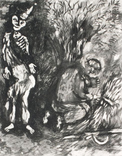 Marc Chagall Death and the Woodcutter, from Les Fables de la Fontaine, Volume I 1952