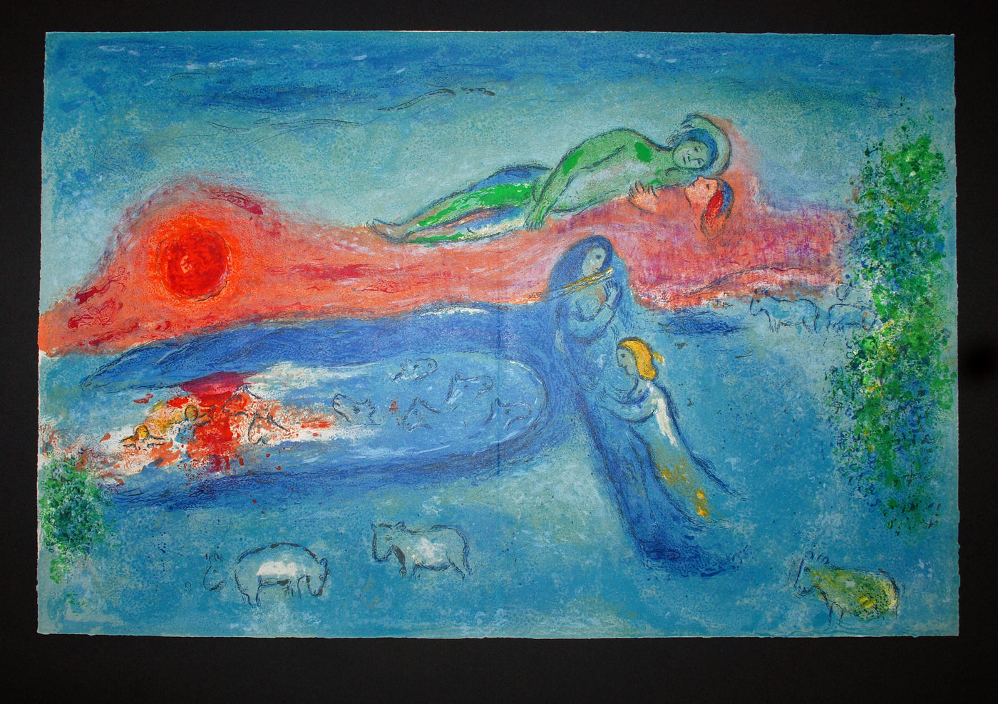 Marc Chagall Death of Dorcon, from Daphnis and Chloe (Mourlot 320, Cramer 46) 1961