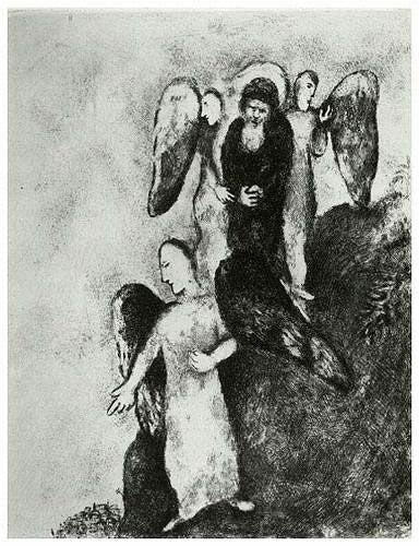 Marc Chagall Descent Toward Sodom (Cramer 29) 1956