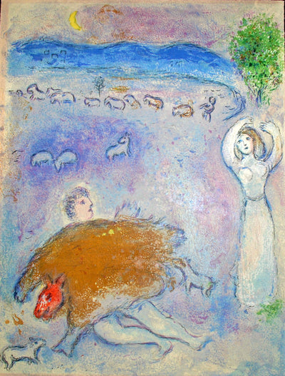 Marc Chagall Dorcon's Strategy, from Daphnis and Chloe (Mourlot 317, Cramer 46) 1961