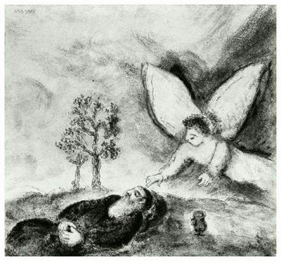 Marc Chagall Elijah Touched by an Angel (Cramer 29) 1956