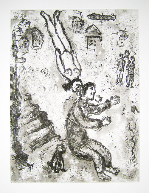 Marc Chagall Etching II from Et Sur la Terre... (1977) (Cramer 103) 1977
