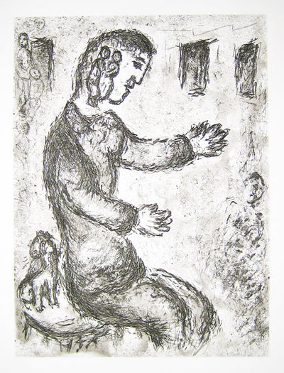 Marc Chagall Etching IX from Et Sur la Terre... (1977) (Cramer 103) 1977