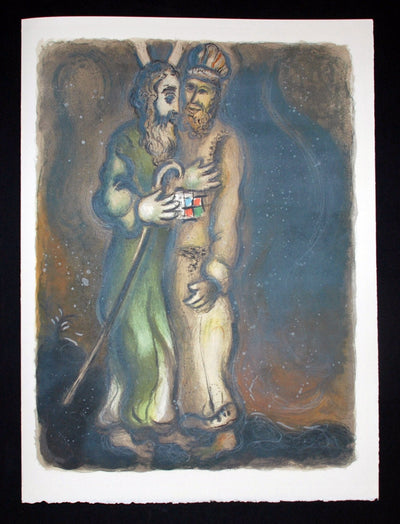 Marc Chagall God Sends Aaron into the Desert to Meet Moses, from The Story of Exodus (Mourlot 449, Cramer no. 64) 1966